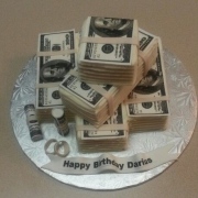 Bánh sinh nhật tiền đô la - vàng mong giàu sang, phú quý nhân sinh nhật