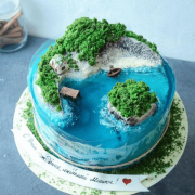 Cách làm bánh thạch đại dương, Island cake