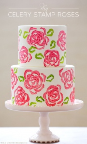 DIY: CELERY STAMP ROSE CAKE