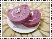 Bánh cuộn quả việt quất - Blueberry roll cake