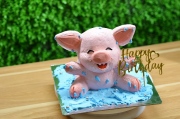 Hunnie cake hướng dẫn làm bánh 3d sinh nhật lợn hồng nghịch nước - How to Make a 3D Pig Cake