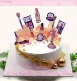 Top mẫu bánh sinh nhật makeup - bộ trang điểm đẹp tặng bạn gái