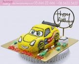 Bánh sinh nhật ô tô mcqueen vàng 2
