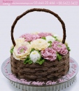 Bánh sinh nhật Giỏ hoa hồng lãng mạn